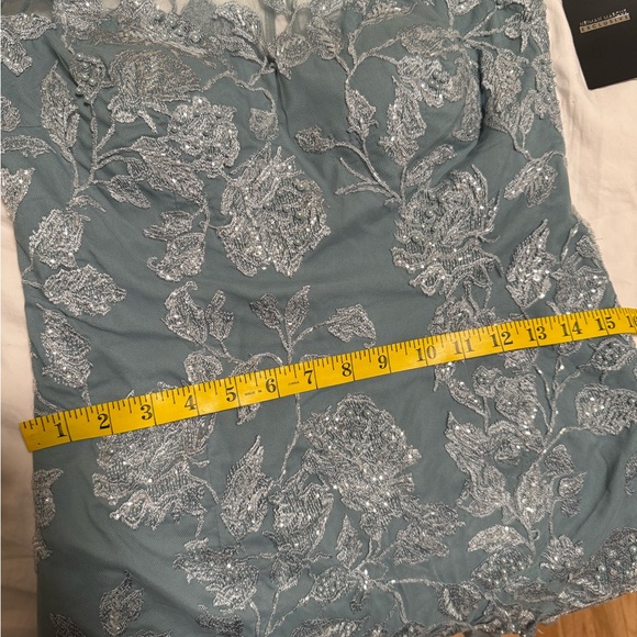 Rickie Freeman for Teri Jon Dusty Blue Formal Dress - Picture 10 of 10